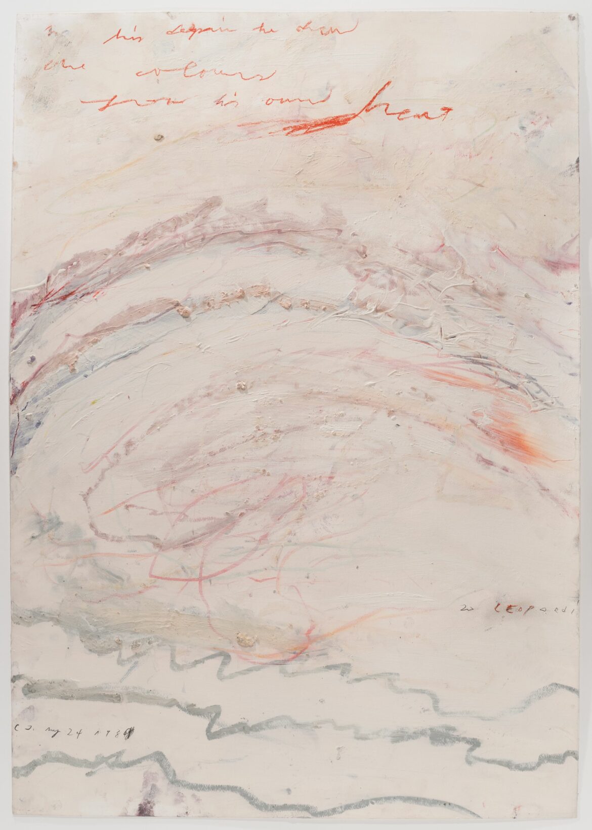 Cy Twombly, Untitled (to Leopardi), 1984