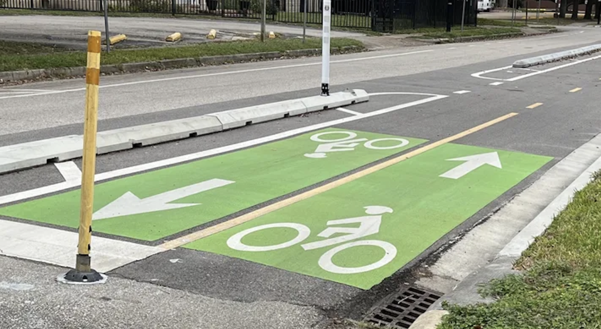 Carril de bicicletas en Houston