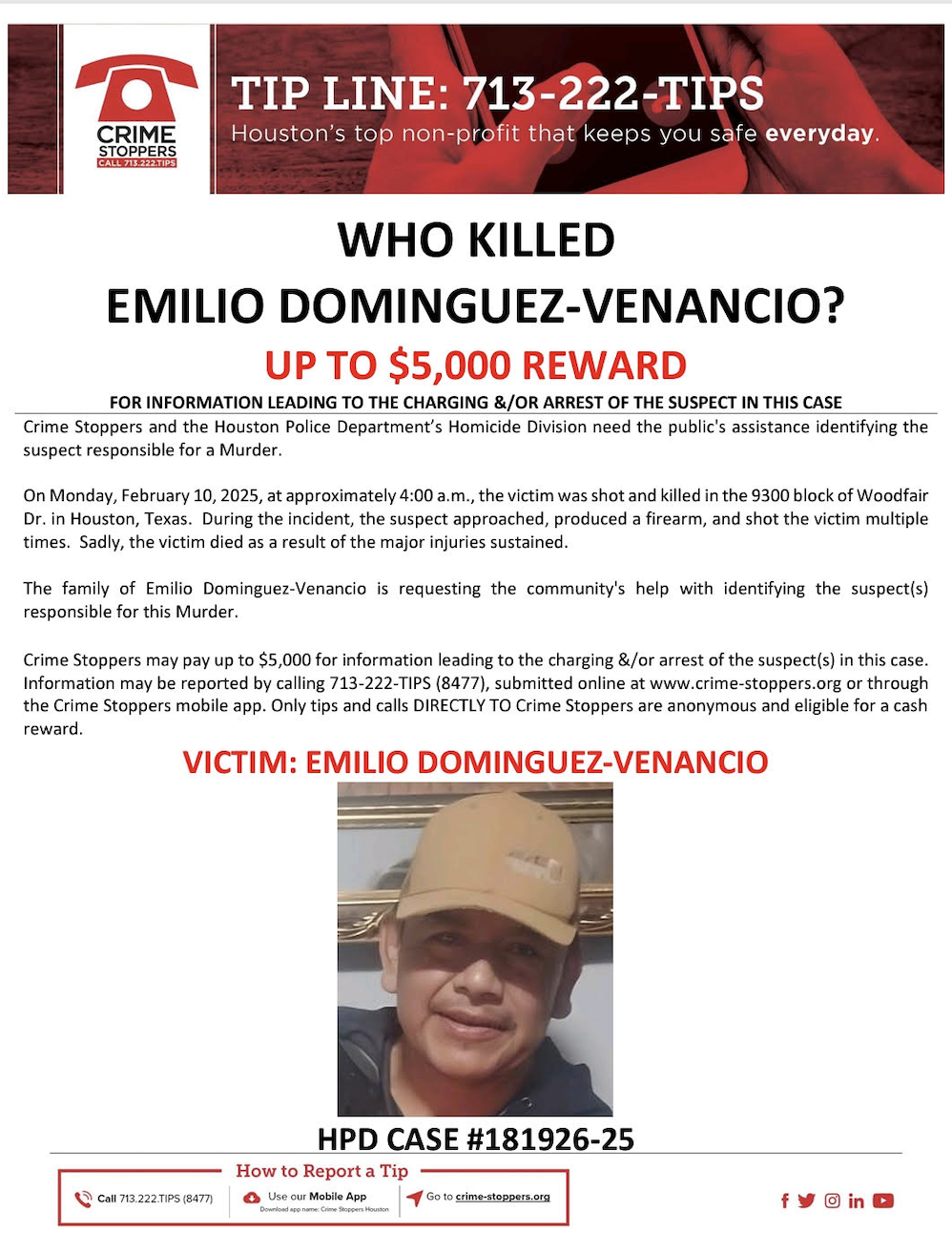 ¿Quién mató a Emilio Domínguez?