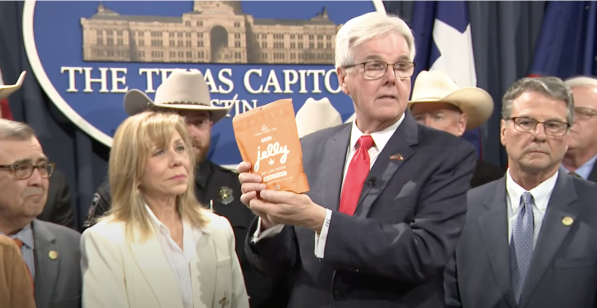 dan patrick thc Productos con THC: Texas avanza hacia prohibición total 2025