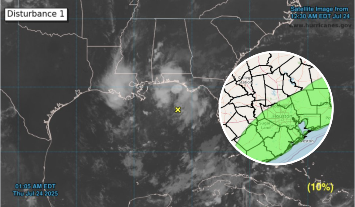 Posible ciclón en el Golfo aumenta lluvias en Houston 2025