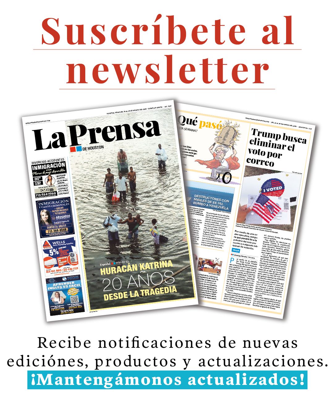 Newsletter La Prensa de Houston