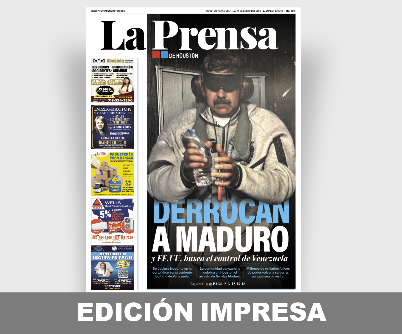 Edición impresa de La Prensa de Houston