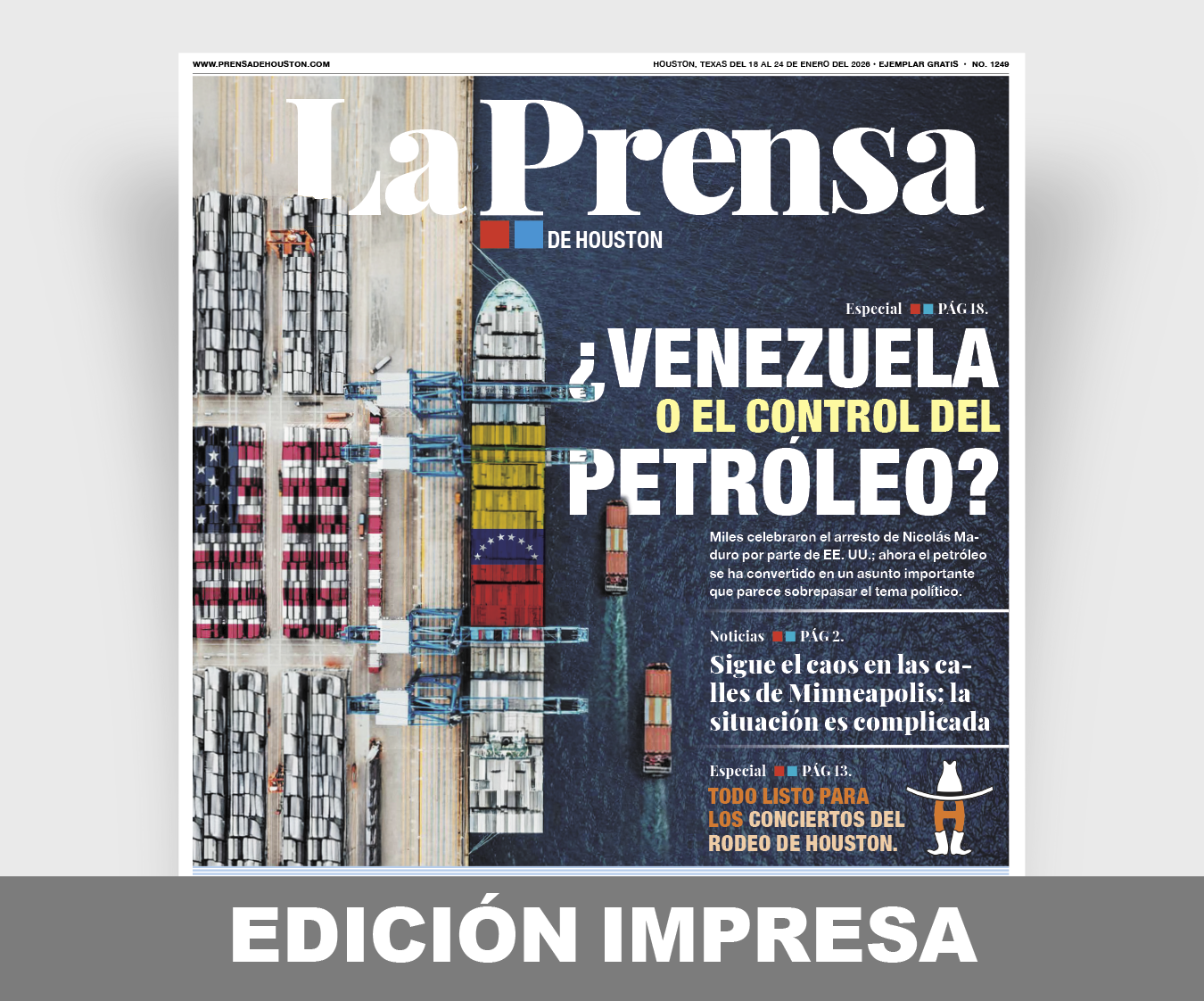 Edición impresa de La Prensa de Houston