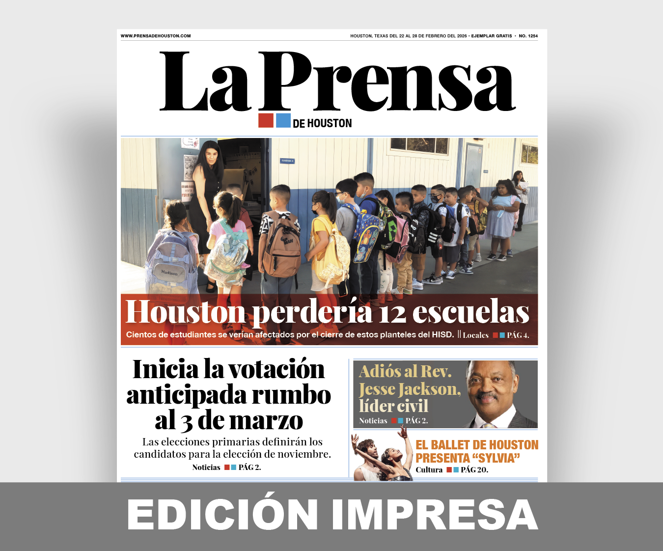 Edición impresa de La Prensa de Houston