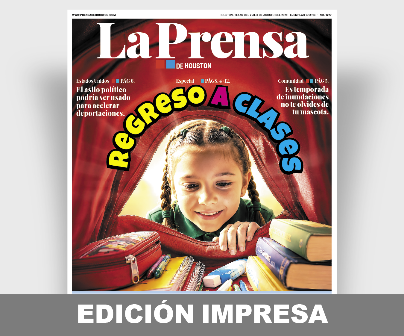 Edición impresa de La Prensa de Houston