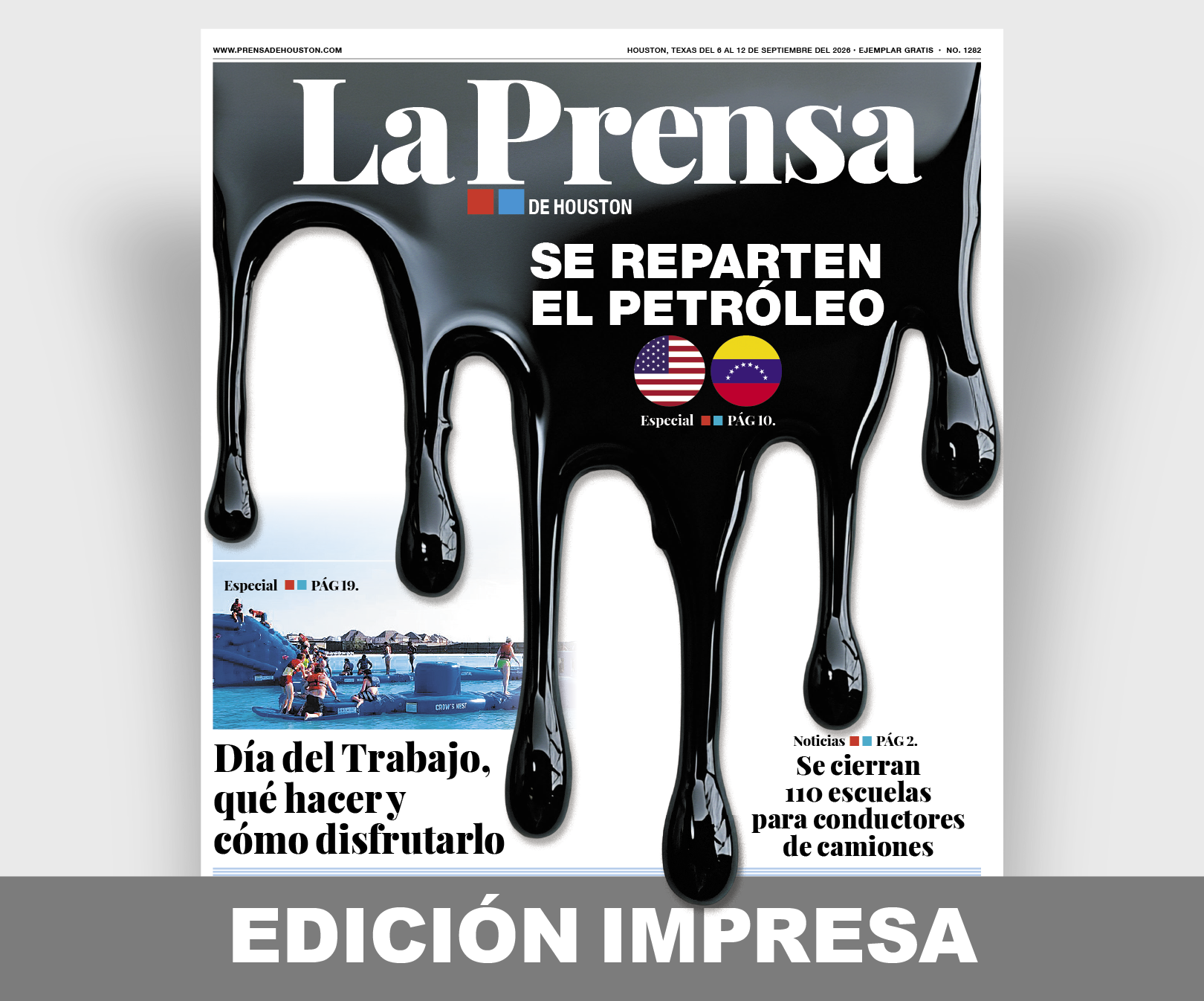 Edición impresa de La Prensa de Houston