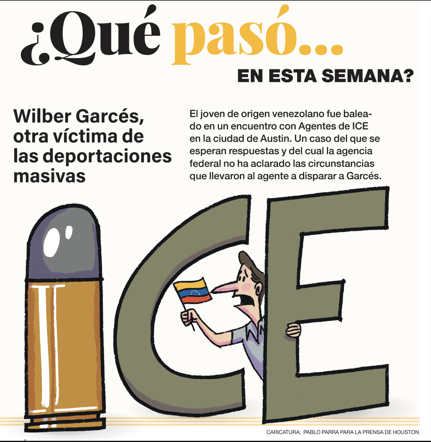 Caricatura de la semana en La Prensa de Houston