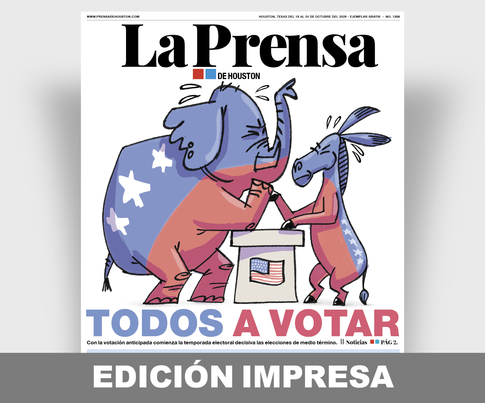 Edición impresa de La Prensa de Houston