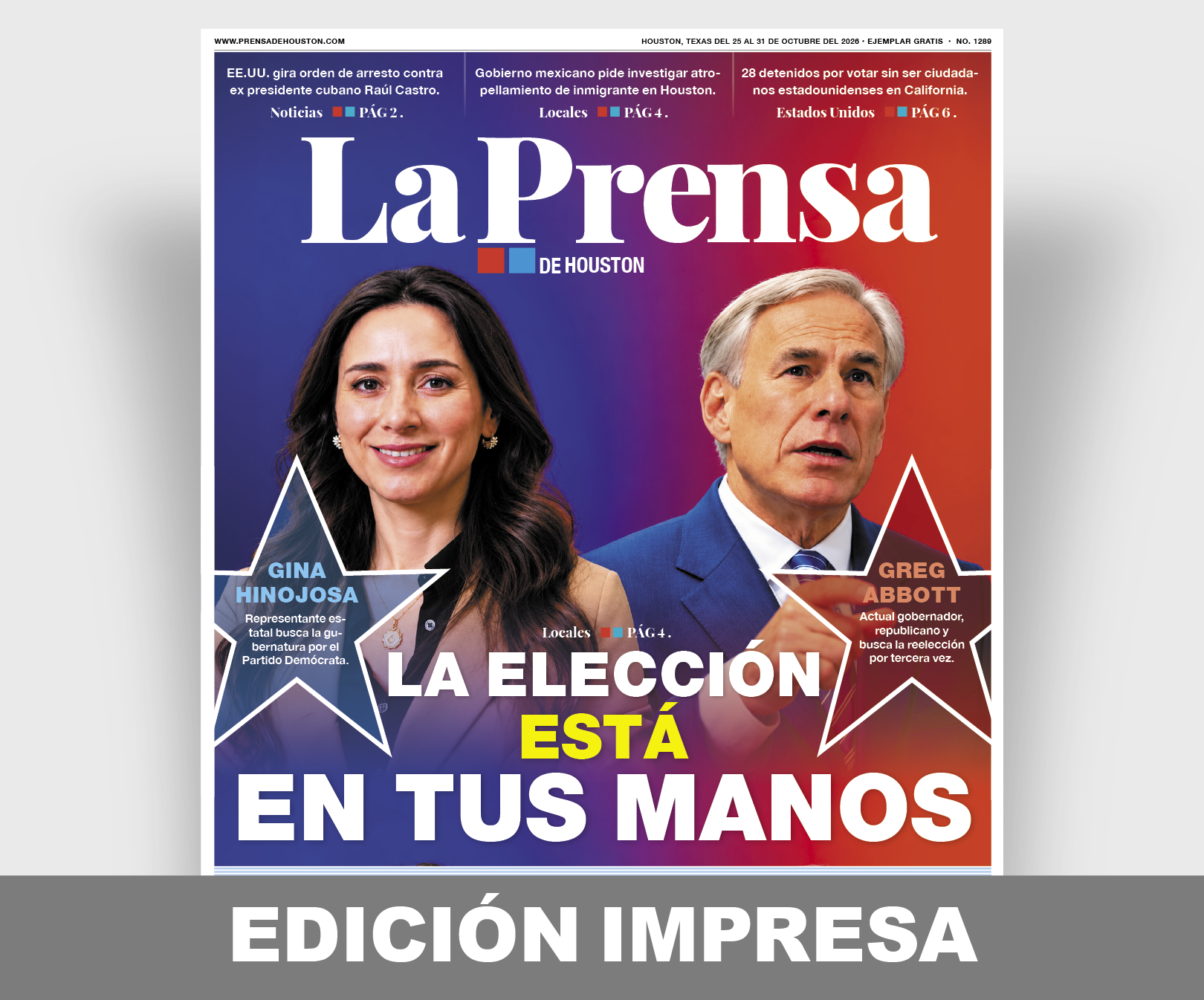 Edición impresa de La Prensa de Houston